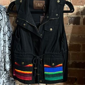 Nblack western vest